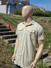 Sort Sleeve Khaki Shirt