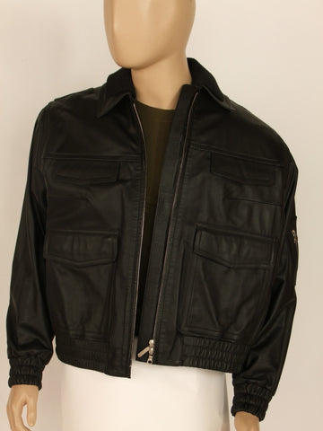 German motorcycle police leather jacket