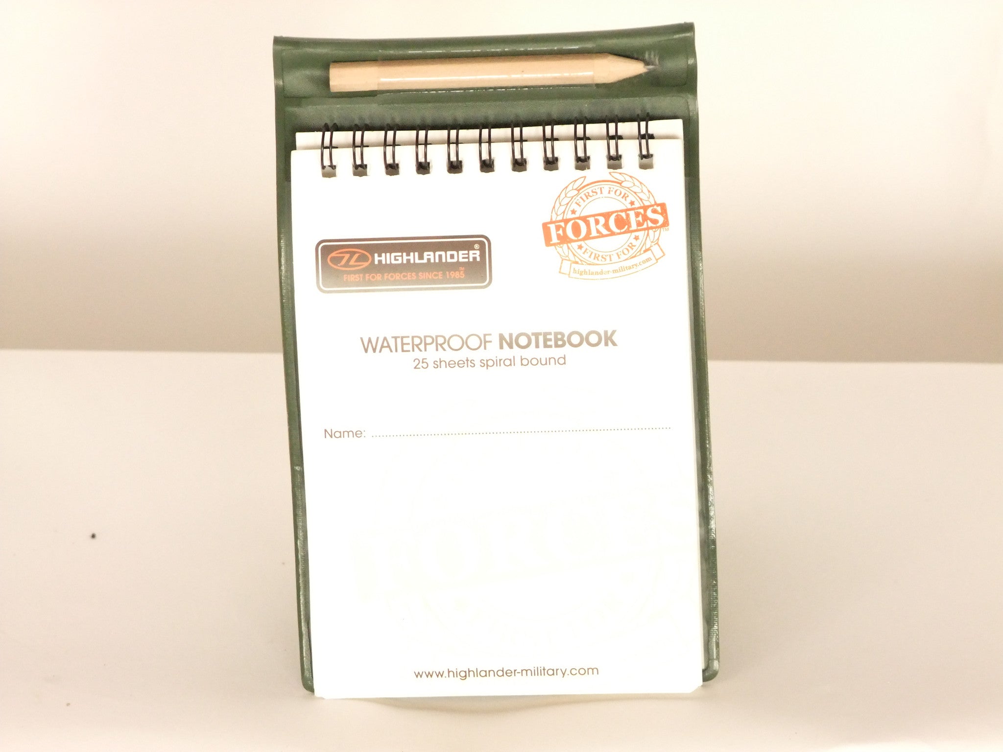Waterproof notebook.