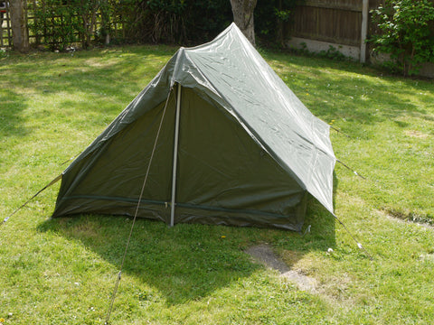 Army surplus french two man, two door tent.